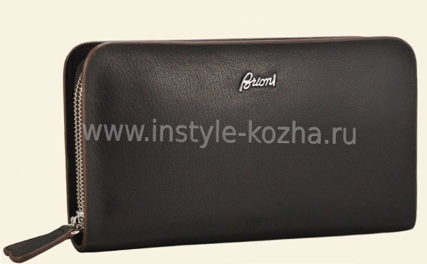 Клатч барсетка Brioni на двух молниях