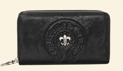 Клатч на молнии Chrome Hearts из натуральной кожи 3745