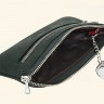 Кожаная ключница зеленого цвета