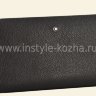 Мужская черная барсетка MontBlanc на молнии
