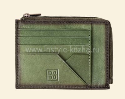 Кожаная кредитница DuDu (Италия) серии Havana | green арт.2175
